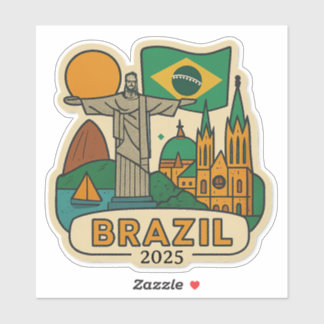 Braziliaans Reisontwerp met Aangepast Jaar Sticker