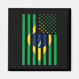 Braziliaans shirt Brasil voetbal Usa Amerika vlag Magneet