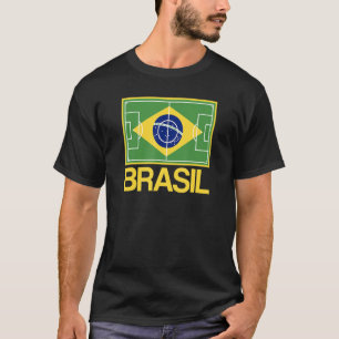Braziliaans Soccer Field Flag Brasil T-shirt