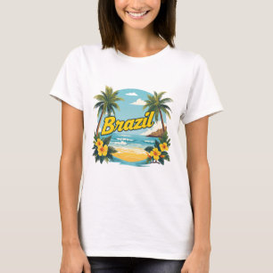 Braziliaans strand T-shirt voor vrouwen Tropisch z
