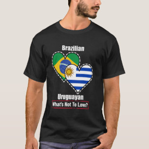 Braziliaans Uruguayaans Hart Vlaggen Wat Is Er Nie T-shirt