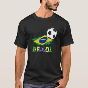 Braziliaans Vlag Jersey Supporter Braziliaans voet T-shirt
