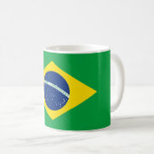 Braziliaans Vlag Patriottisch cadeau Koffiemok (Voorkant rechts)