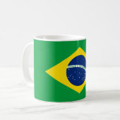 Braziliaans Vlag Patriottisch cadeau Koffiemok (Voorkant links)