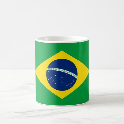 Braziliaans Vlag Patriottisch cadeau Koffiemok (Center)