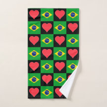 Braziliaans vlaggen- en hartpatroon