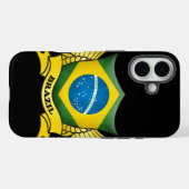 Braziliaans vlaggenembleem Case-Mate iPhone case (Achterkant (horizontaal))