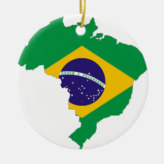 Braziliaans vlaggenkaartsymbool Braziliaans land Keramisch Ornament