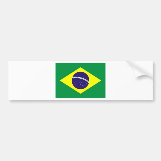 Braziliaans vlaggenontwerp bumpersticker (Voorkant)