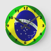 Braziliaans vlaggenontwerp ronde klok (Voorkant)