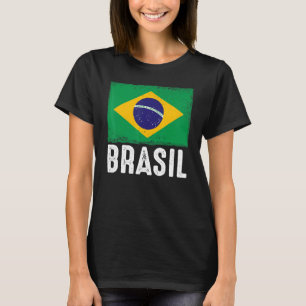 Braziliaans vlagpatriottisch DNA Voetbal Brazilia T-shirt