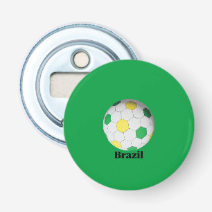 Braziliaans Voetbal Button Flesopener