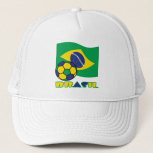 Braziliaans Voetbal en Vlag Trucker Pet