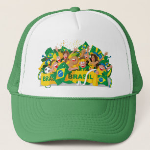 Braziliaans voetbalpet trucker pet