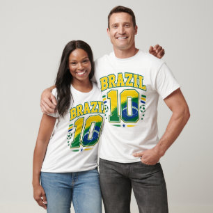 Braziliaans Voetbalshirt Nummer 10 – Retro Voetbal T-shirt
