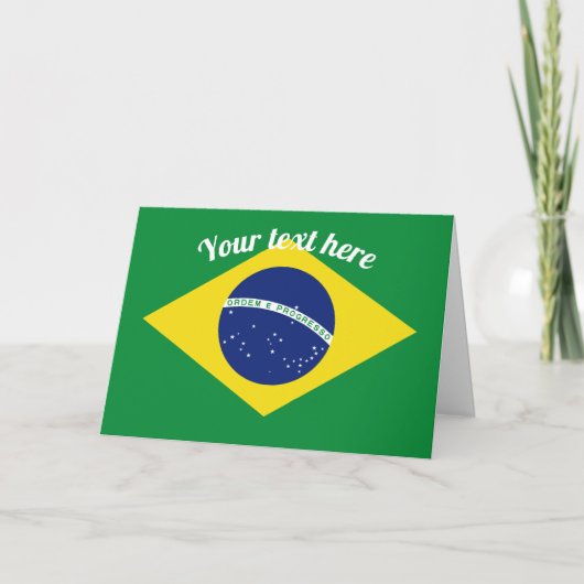 Braziliaans wenskaart met aangepaste tekst kaart (Voorkant)