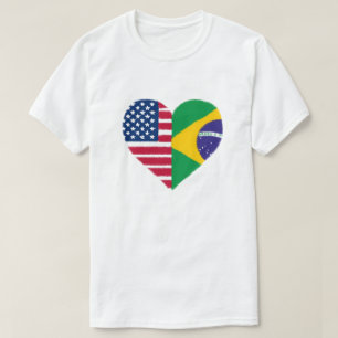 Braziliaanse Amerikaanse liefde T-shirt