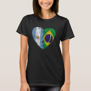 Braziliaanse Argentijnse vlaggen hart Argentinië B T-shirt