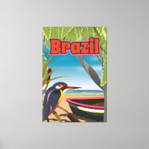 Braziliaanse Beach Post Card-reisafdruk Canvas Afdruk