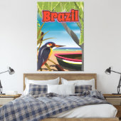 Braziliaanse Beach Post Card-reisafdruk Canvas Afdruk (Insitu (Slaapkamer))