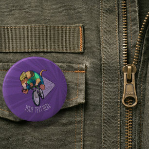 Braziliaanse Boom Miereneter Fietst Cartoon Ronde Button 5,7 Cm