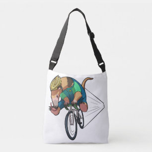 Braziliaanse boomanteater die een fietsenCartoon b Crossbody Tas