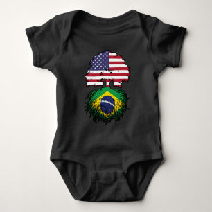 Braziliaanse Braziliaanse Amerikaanse vlag Romper