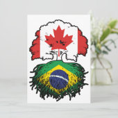 Braziliaanse Braziliaanse Canadese vlag voor booms Kaart (Staand voorkant)
