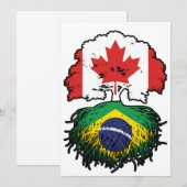 Braziliaanse Braziliaanse Canadese vlag voor booms Kaart (Voorkant / Achterkant)