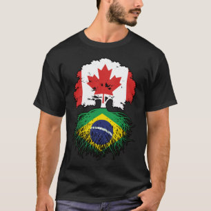 Braziliaanse Braziliaanse Canadese vlag voor booms T-shirt