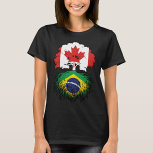 Braziliaanse Braziliaanse Canadese vlag voor booms T-shirt