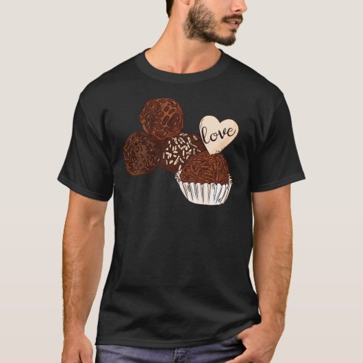 Braziliaanse brigadeiro - klasse Chocolate Fudge B T-shirt (Voorkant)