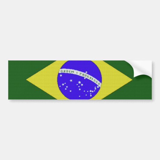 Braziliaanse Bumpersticker met vlag (Voorkant)