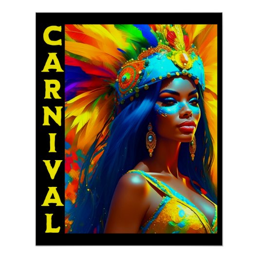 Braziliaanse carnavalsdanseres perfect poster (Voorkant)