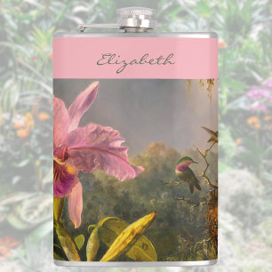 Braziliaanse Cattelya-Orchidee Kolibrie Monogram Heupfles