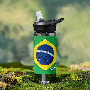 Braziliaanse fles, patriottische Braziliaanse vlag Waterfles