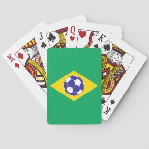 Braziliaanse Football vlag Pokerkaarten