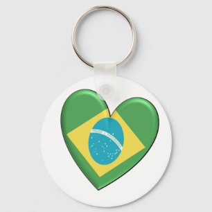 Braziliaanse hartvlag sleutelhanger