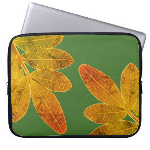 Braziliaanse Hulst Plant Blad Patroon Laptop Hoes