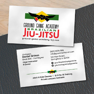 Braziliaanse Jiu-Jitsu Academie Instructeur Visitekaartje