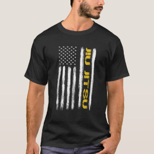 Braziliaanse Jiu Jitsu Amerikaanse vlag US Sports T-shirt