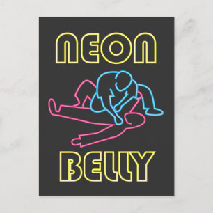 Braziliaanse Jiu Jitsu: BJJ Neon Knee op Belly Briefkaart