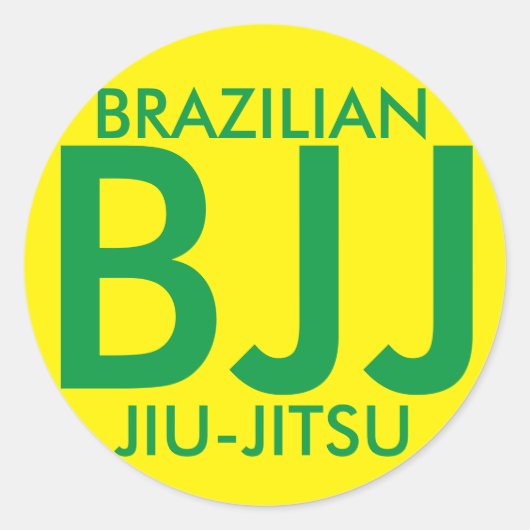 Braziliaanse Jiu Jitsu BJJ Sticker (Voorkant)