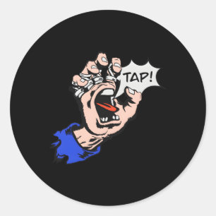 Braziliaanse Jiu-Jitsu BJJ Tap Hand Ronde Sticker
