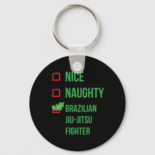 Braziliaanse Jiu-jitsu Fighter Funny Pajama Kerstm Sleutelhanger