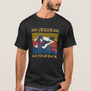 Braziliaanse Jiu Jitsu Free Hug Jesus heeft je rug T-shirt
