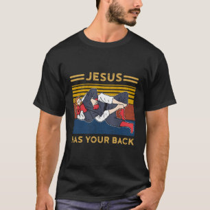 Braziliaanse Jiu Jitsu Free Hug Jesus heeft je rug T-shirt