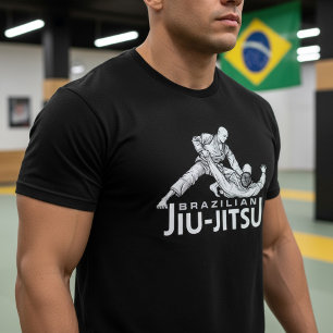 Braziliaanse Jiu-Jitsu Grappling Illustratie T-shirt
