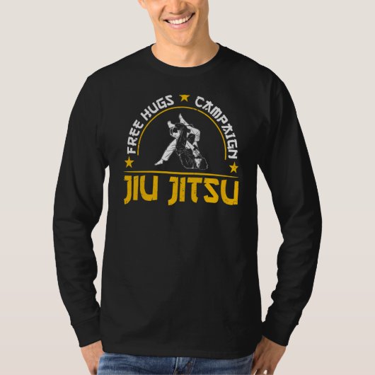 Braziliaanse Jiu Jitsu Gratis Hugs Campagne Jiu Ji T-shirt (Voorkant)