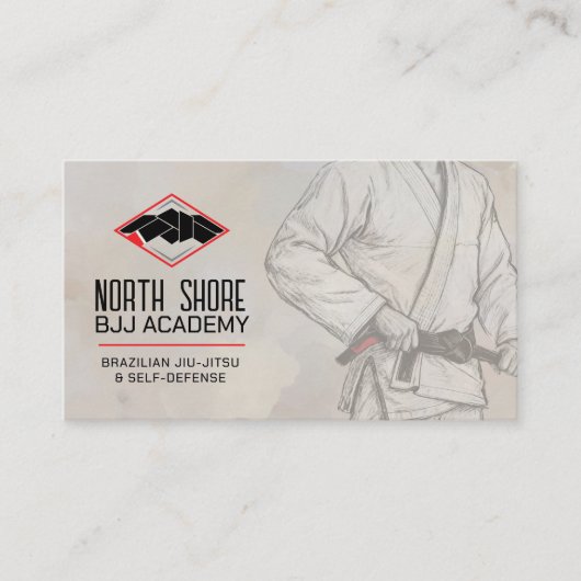 Braziliaanse Jiu-Jitsu instructeur Visitekaartje (Voorkant)